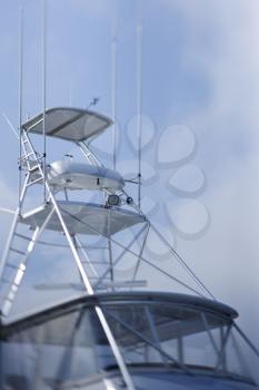 Royalty Free Photo of a Fishing Boat Lookout