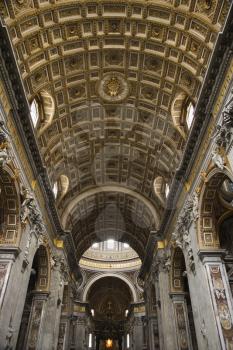 Royalty Free Photo of Interior of St. Peter's Basilica in Rome, Italy