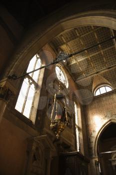 Interior of church in Venice, Italy.