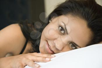 Royalty Free Photo of a Woman Lying Down