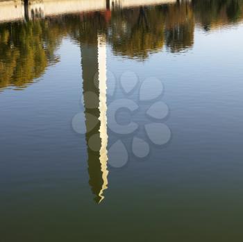 Royalty Free Photo of a Washington Monument Reflection in Water in Washington, DC, USA