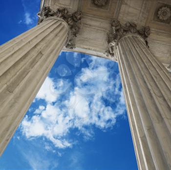 Royalty Free Photo of Columns of the Supreme Court Building in Washington DC