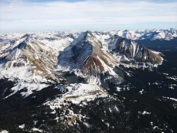 Royalty Free Photo of an Aerial View of the Rocky Mountain Range in Colorado