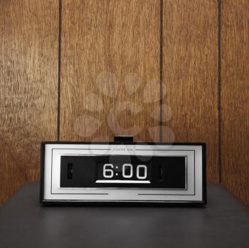 Royalty Free Photo of a Retro Clock Set for 6:00