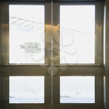 Royalty Free Photo of Stainless Steel Double Doors