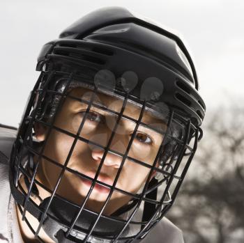 Royalty Free Photo of a Boy in a Hockey Uniform