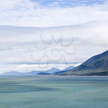 Royalty Free Photo of Mountains and Sea from Queensland Rex Lookout