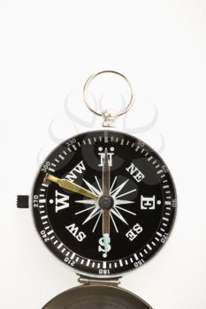 Royalty Free Photo of a Compass on a White Background
