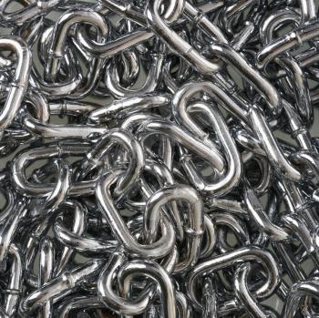Royalty Free Photo of a Pile of Chain Links