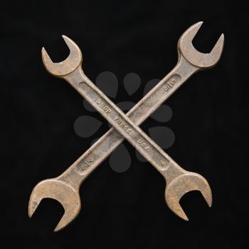 Royalty Free Photo of Two Crescent Wrenches