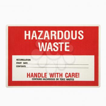 Royalty Free Photo of a Hazardous Waste Sign