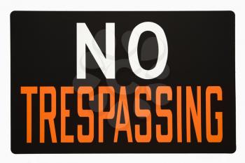 Royalty Free Photo of a No Trespassing Sign