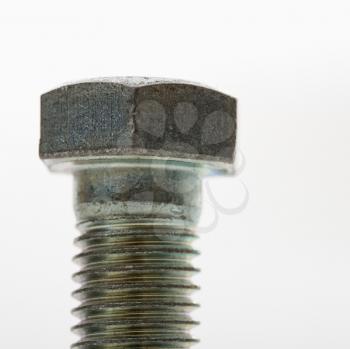 Royalty Free Photo of a Close-Up of a Bolt Screw on a White Background