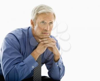 Royalty Free Photo of a Man With a Thoughtful Expression