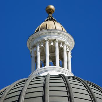 Royalty Free Photo of a Dome on the Sacramento Capitol building, California, USA