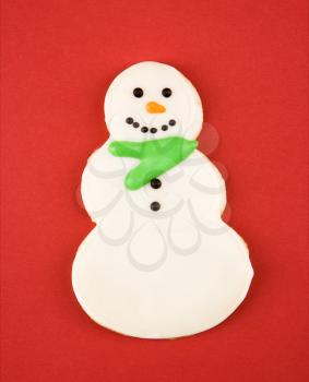 Royalty Free Photo of a Snowman Sugar Cookie