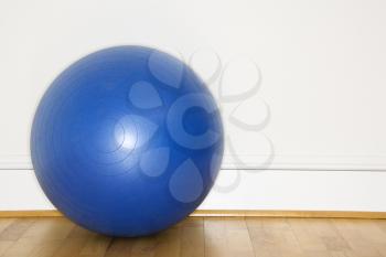 Royalty Free Photo of a Blue Fitness Balance Ball
