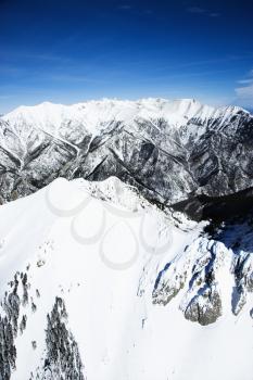 Royalty Free Photo of an Aerial Scenic of Snowy Sangre De Cristo Mountains, Colorado, United States in Winter