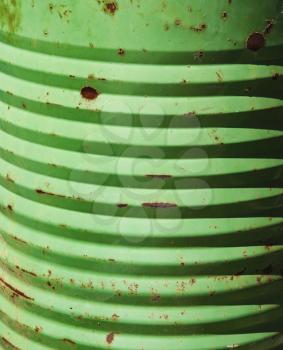 Royalty Free Photo of a Close-Up of a Metal Green Container