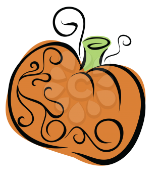 Royalty Free Clipart Image of a Pumpkin