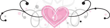 Royalty Free Clipart Image of a Valentine Border