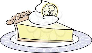 Royalty Free Clipart Image of a Lemon Pie