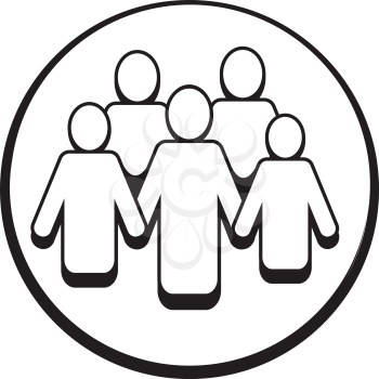 Royalty Free Clipart Image of a Group of People in a Circle