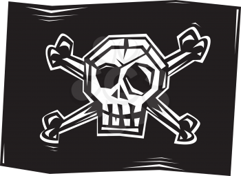 Royalty Free Clipart Image of the Jolly Roger Flag