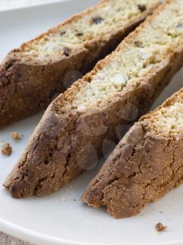 Royalty Free Photo of a Plate of Biscotti