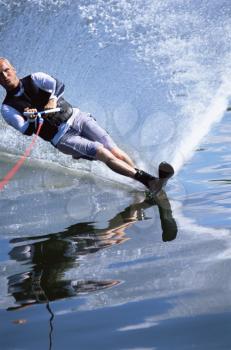 Royalty Free Photo of a Man on a Water Ski