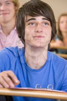 Royalty Free Photo of a Smiling Student in Class