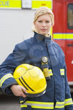 Royalty Free Photo of a Female Firefighter