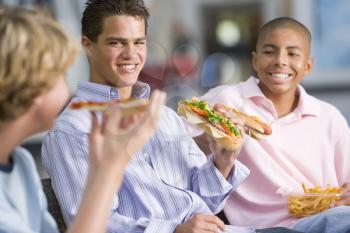 Royalty Free Photo of Students Having Lunch