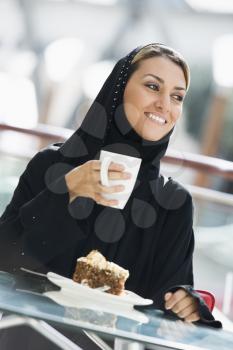 Royalty Free Photo of a Woman at a Restaurant