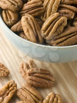 Royalty Free Photo of a Bowl of Pecans
