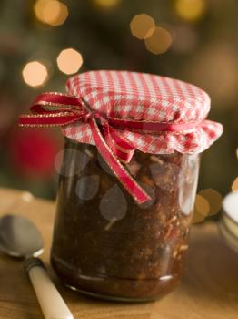 Royalty Free Photo of a Jar of Mincemeat