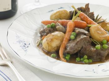 Royalty Free Photo of Navarin of Spring Lamb and Baby Vegetables