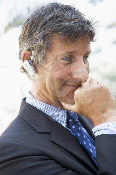 Royalty Free Photo of a Man Wearing a Headset