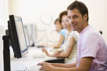 Royalty Free Photo of People in a Computer Room