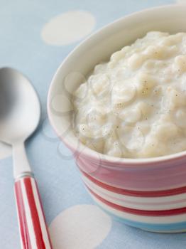 Royalty Free Photo of a Bowl of Creamed Rice Pudding