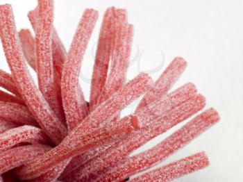 Royalty Free Photo of Fizzy Strawberry Lace Sweets
