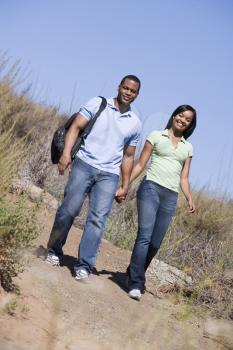 Royalty Free Photo of a Couple on a Path