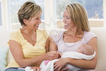 Royalty Free Photo of a Woman, Her Daughter and Grandchild