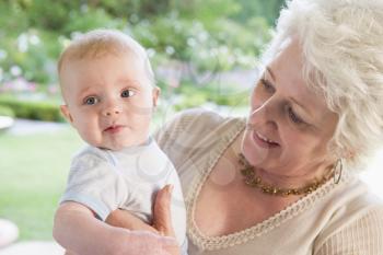 Royalty Free Photo of a Grandmother With a Baby