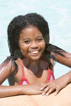 Royalty Free Photo of a Little Girl at a Pool