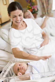 Royalty Free Photo of a Mother and Infant in the Hospital