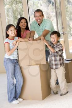 Royalty Free Photo of a Family Moving In