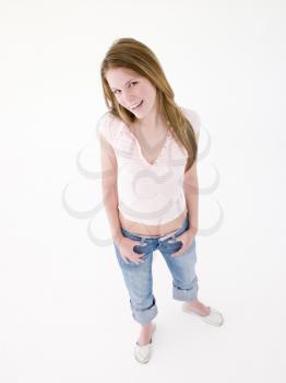 Teenage girl smiling