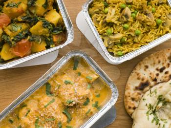 Royalty Free Photo of a Selection of Indian Food