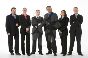 Group Of Business People Standing In A Line 